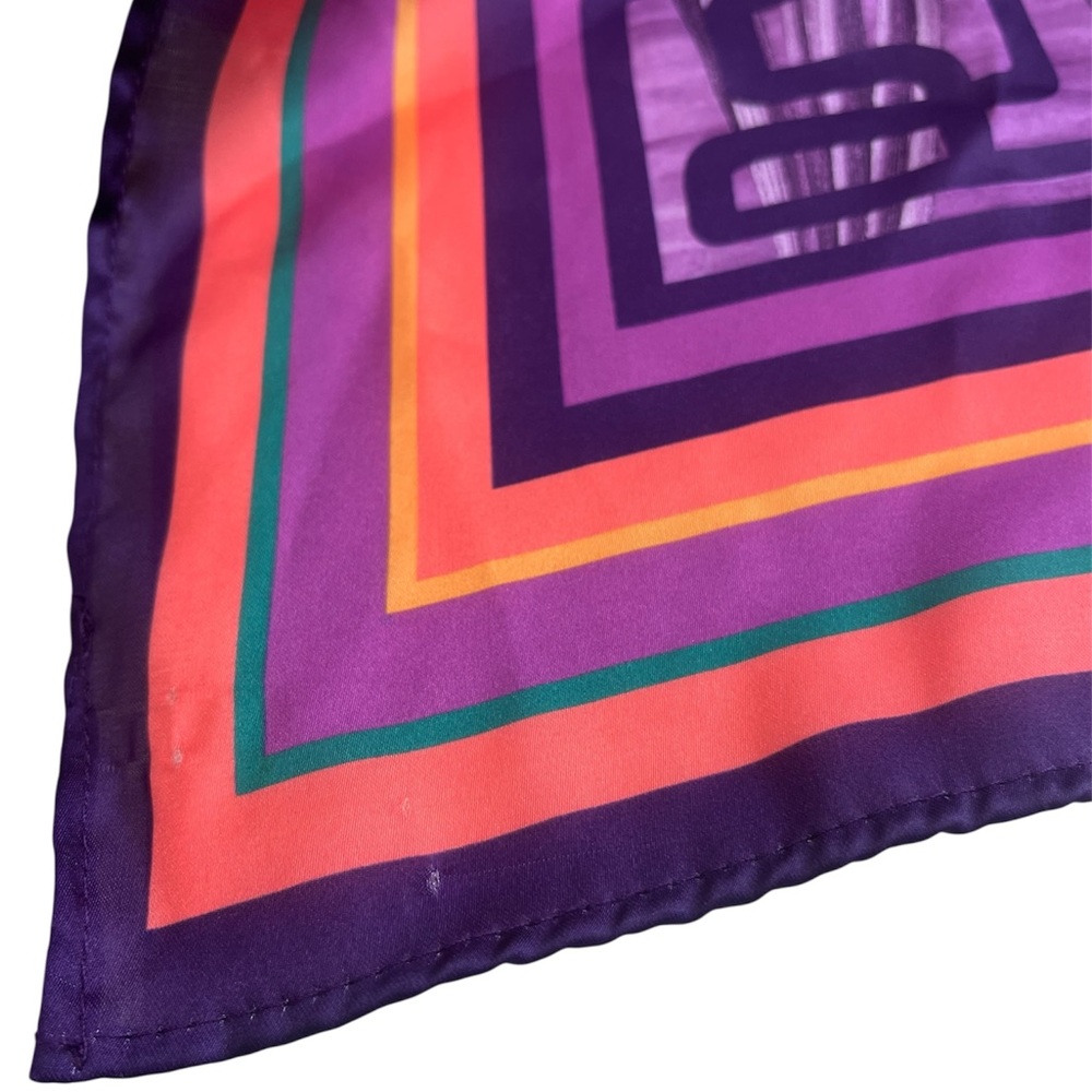 Vosges Haut-Chocolat Peace Love Satin Scarf Vibrant Tropical Birds And Foliage - Picture 7 of 8